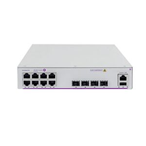 Fixed GigE 1RU 1/2 chassis, WebSmart+, 8 RJ-45 PoE 10/100/1G BaseT, 4 fixed SFP